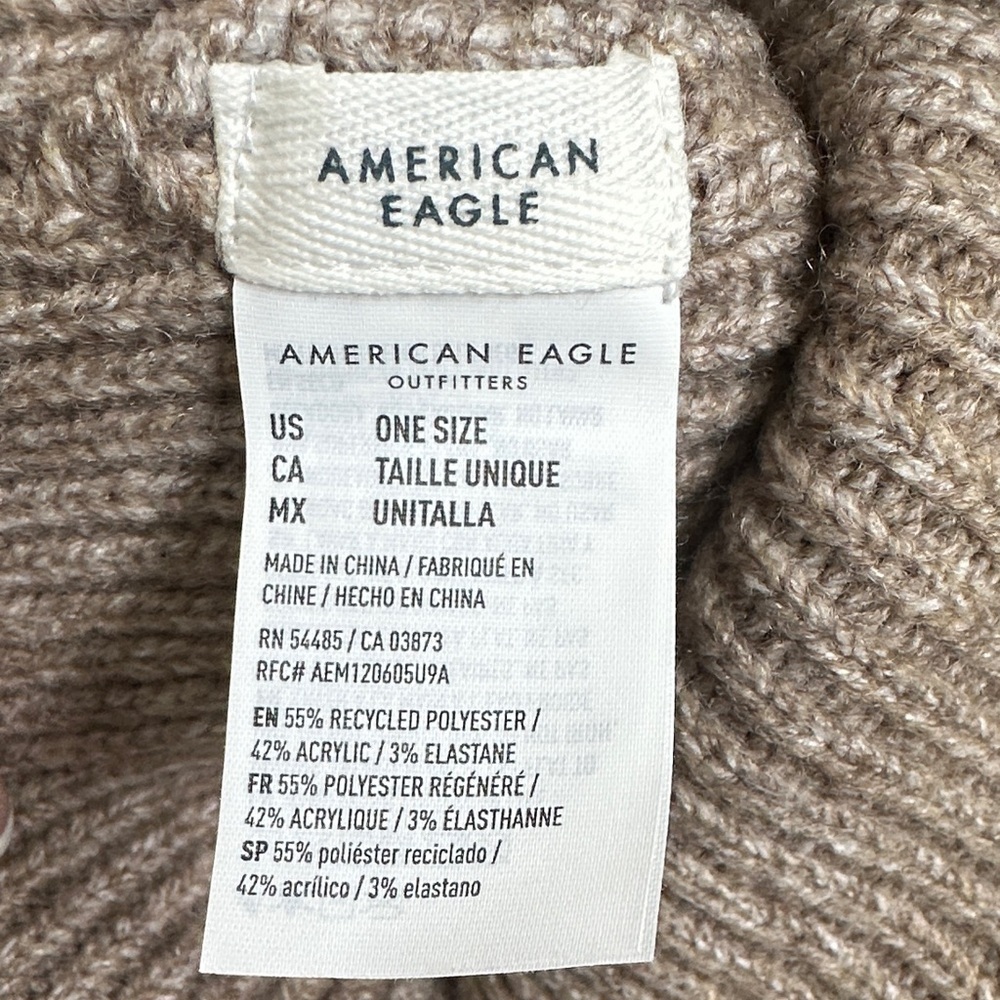 American Eagle Cozy Knit Beanie in Brown NWOT - Picture 5 of 9